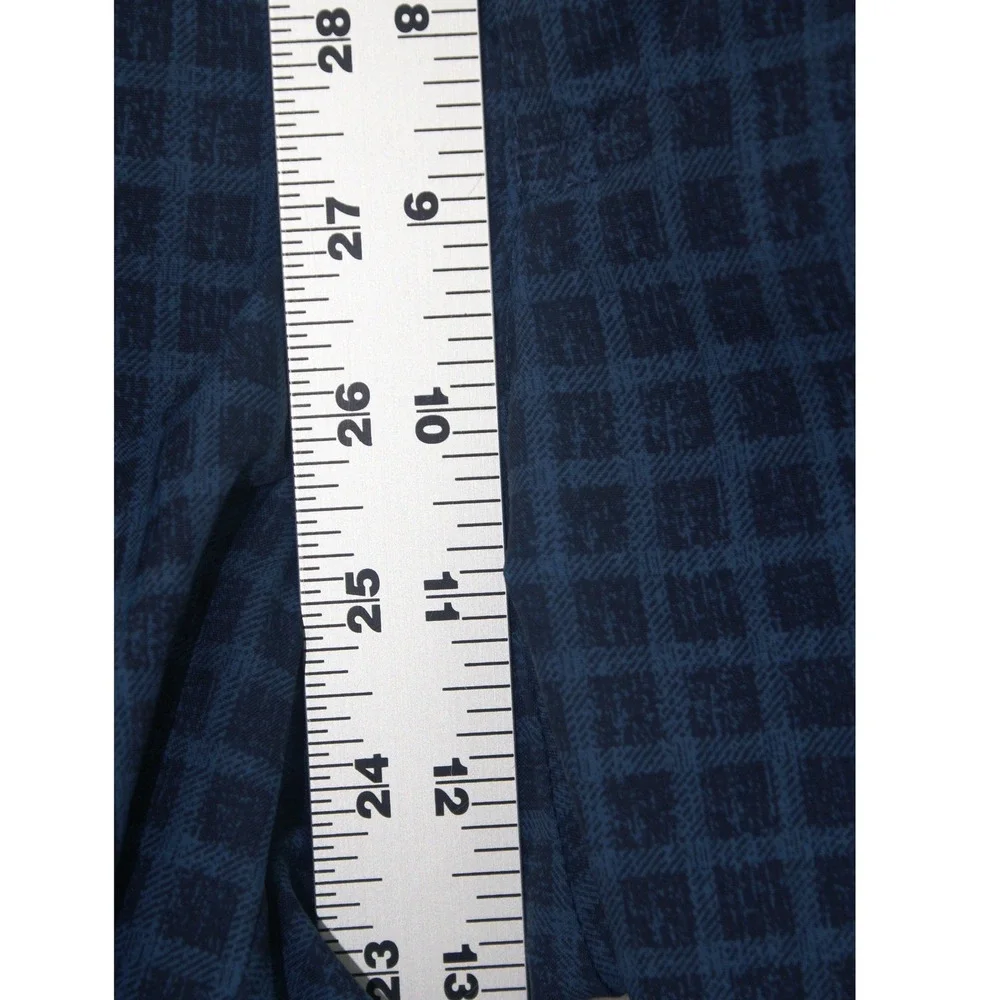 Callaway‎ Mens Blue Grid Print Stretch Golf Shorts Size 38 Flat Front Athletic